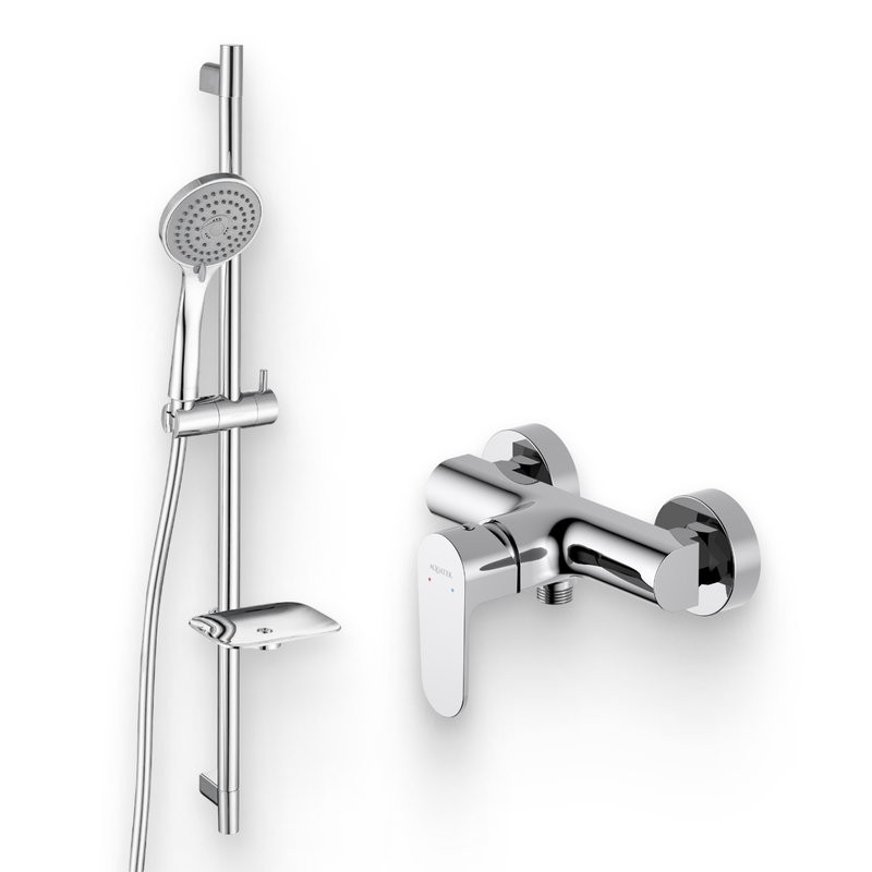 Душевой комплект Смеситель для душа AQUATEK Оберон AQ1260CR + Гарнитур AQ2011CR