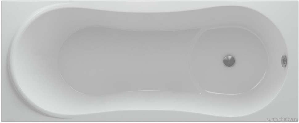 Акриловая ванна AQUATEK Афродита AFR170-0000054 170x70 см, левая, пристенная, белая, с каркасом, с экраном, со сливом-переливом, слив справа