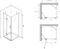 Душевой уголок Abber Zart AG08120-S101 120х100, профиль хром, стекло прозрачное