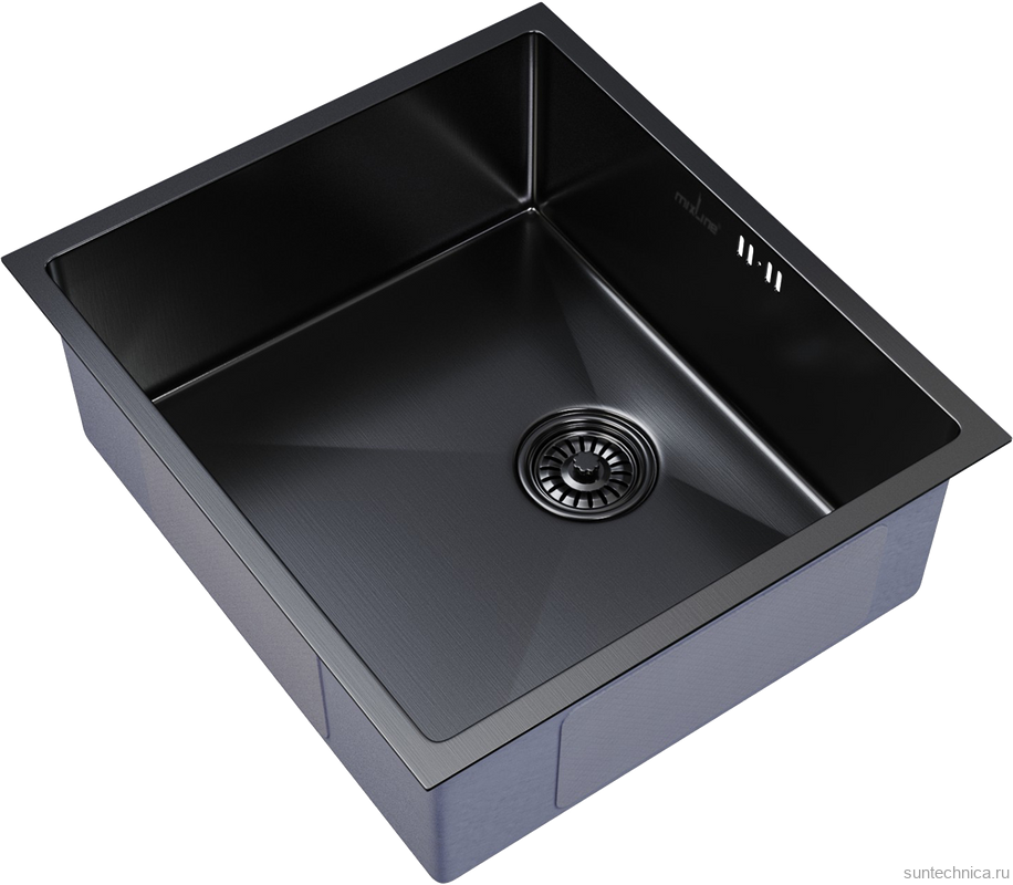 Комплект Мойка Mixline 548569 черный графит + Измельчитель KUCHENSTERN Muhle