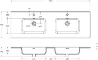 Мебельная раковина BelBagno BB1400-2-ETL