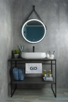 Накладная раковина GID Geometrico N9243 56 глянцевая белая, прямоугольная, фаянс