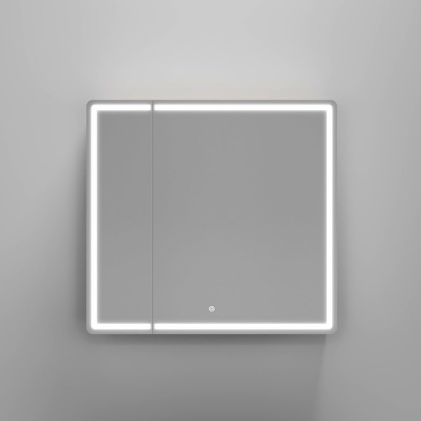 Зеркало-шкаф Sancos Mirror 80, с подсветкой, дуб галифакс натуральный