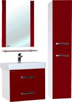 Тумба с раковиной Bellezza Рокко 60 подвесная, красная