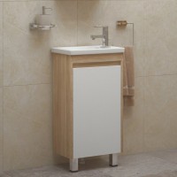 Тумба с раковиной Corozo Остин 45 напольная, сонома