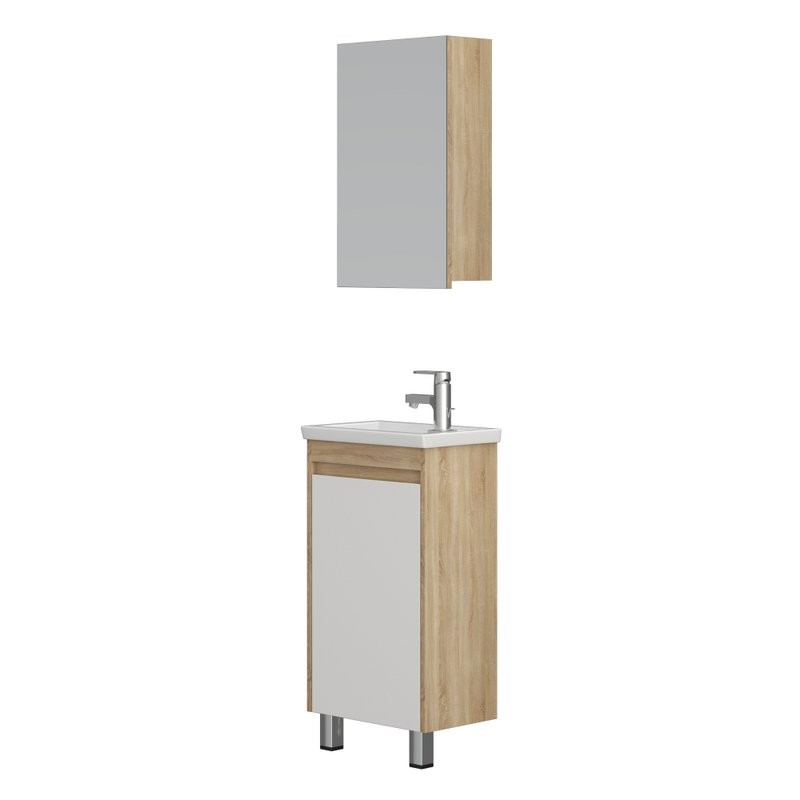 Тумба с раковиной Corozo Остин 45 напольная, сонома