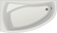Акриловая ванна EUROLUX Como L 170x100 см, угловая, левая, пристенная, белая, асимметричная, с каркасом