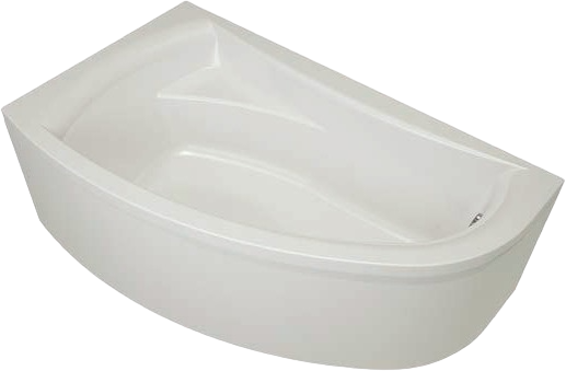 Акриловая ванна EUROLUX Como L 170x100 см, угловая, левая, пристенная, белая, асимметричная, с каркасом