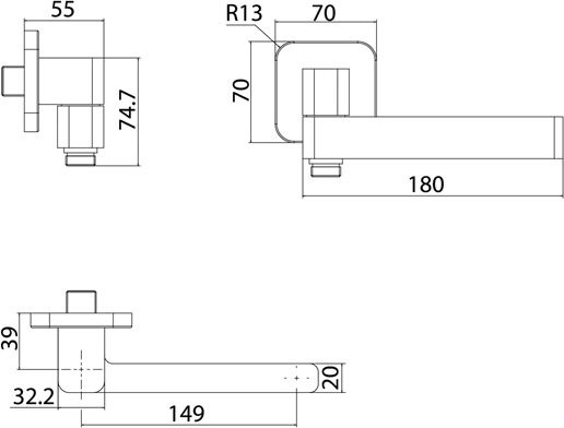 Душевой комплект Смеситель IDDIS Slide SLIBL00i67 + Гарнитур Swedbe Hermes 5136B + Подключение Built-in Shower Accessories 004BL00i62 + Излив SLIBL0Si63
