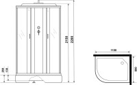 Душевая кабина Niagara Classic NG-33184-14R 110х80 см