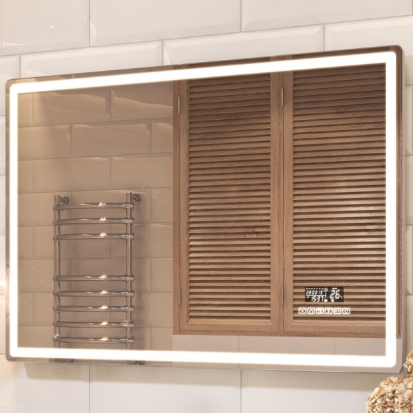 Зеркало Vigo Geometry Media 050 100 с подсветкой, с антизапотевателем