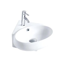 Раковина маленькая в туалет GID Suspendido N9359 36 глянцевая белая, фаянс