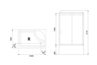 Душевая кабина Royal Bath BP RB8100BP5-WT-R с высоким поддоном, с сиденьем