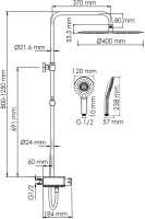 Душевая стойка Wasserkraft Aller A113.117.101.CH Thermo с термостатом, хром