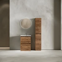 Мебель для ванной комнаты Sancos Libra Floor 60 дуб чарльстон, белая раковина CN7001