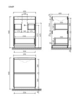 Мебель для ванной комнаты Sancos Libra Floor 60 дуб чарльстон, белая раковина CN7001