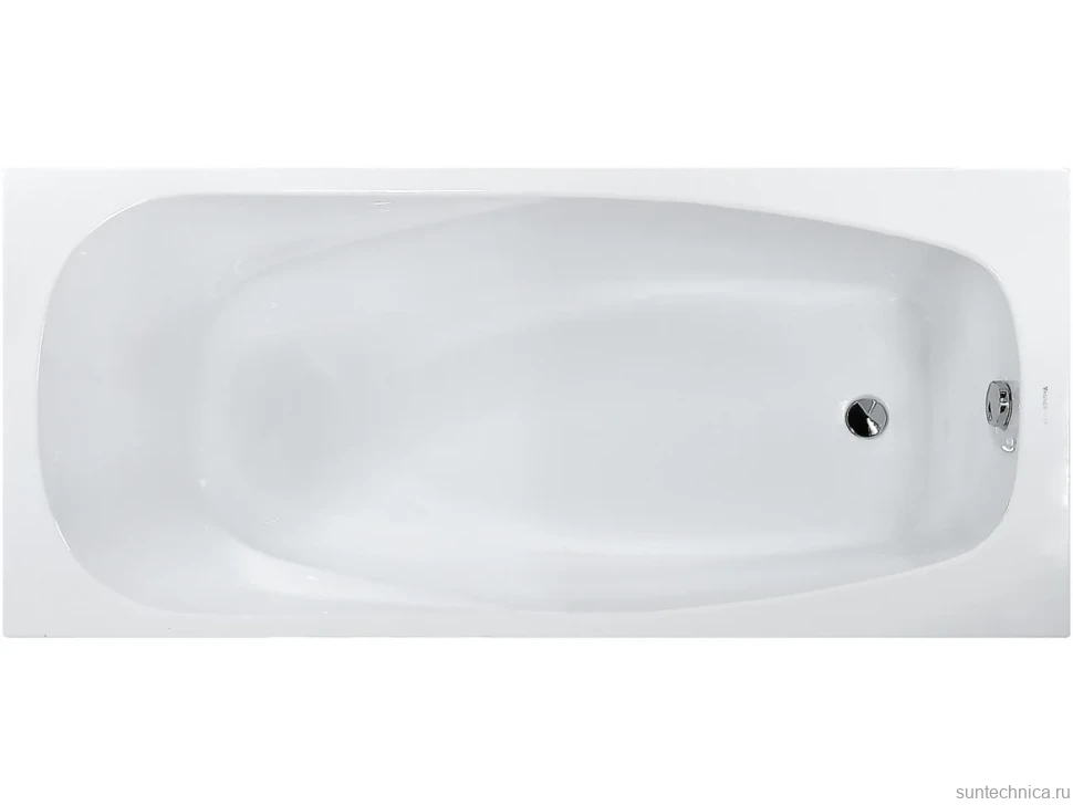 Акриловая ванна Vagnerplast Aronia 170x75 см, пристенная, белая, с каркасом