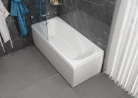 Акриловая ванна Vagnerplast Aronia 170x75 см, пристенная, белая, с каркасом