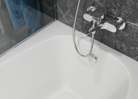 Акриловая ванна Vagnerplast Aronia 170x75 см, пристенная, белая, с каркасом