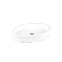 Накладная раковина Ceruttispa CR7045 60 глянцевая белая, овальная