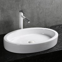 Накладная раковина Ceruttispa CR7045 60 глянцевая белая, овальная