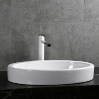 Накладная раковина Ceruttispa CR7045 60 глянцевая белая, овальная