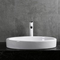 Накладная раковина Ceruttispa CR7045 60 глянцевая белая, овальная