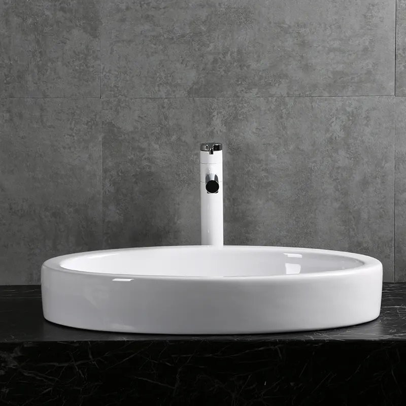 Накладная раковина Ceruttispa CR7045 60 глянцевая белая, овальная