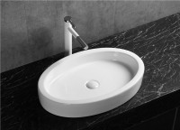 Накладная раковина Ceruttispa CR7045 60 глянцевая белая, овальная