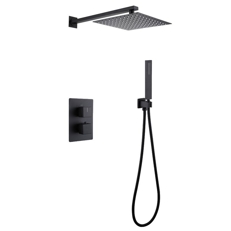 Душевой комплект Abber Daheim AF8251B С ВНУТРЕННЕЙ ЧАСТЬЮ, матовый черный