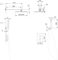 Душевой комплект Abber Daheim AF8251B С ВНУТРЕННЕЙ ЧАСТЬЮ, матовый черный