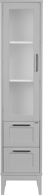 Шкаф пенал для ванной ValenHouse Эйвори 40 L, серый