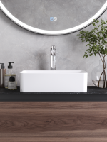 Накладная раковина Cezares 41 глянцевая белая, прямоугольная, фаянс