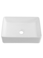 Накладная раковина Cezares 41 глянцевая белая, прямоугольная, фаянс