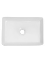 Накладная раковина Cezares 41 глянцевая белая, прямоугольная, фаянс