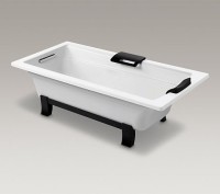 Чугунная ванна Jacob Delafon Archer E6D907-0 170x80 см, отдельностоящая, белая, на ножках, с отверстиями для ручек