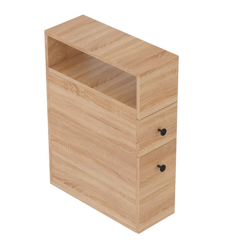 Тумба в туалет Onika Кроун 20 напольная, с открытой полкой, дуб сонома