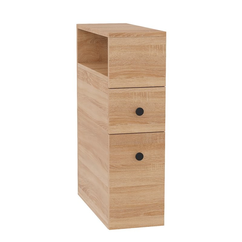 Тумба в туалет Onika Кроун 20 напольная, с открытой полкой, дуб сонома