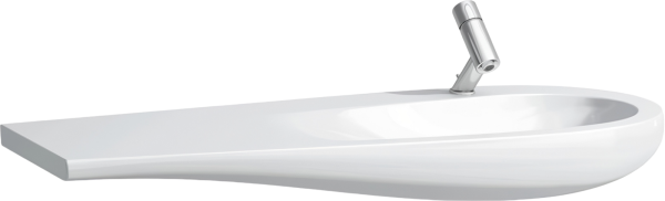 Мебельная раковина Laufen Alessi 8.1497.4.400.104.1 120 накладная, белая, прямоугольная, фарфор