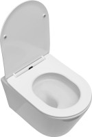 Комплект Унитаз подвесной Aquanet Logan Tornado 340298 безободковый, с микролифтом, глянцевый белый + Инсталляция VitrA V-Fix Core 732-5800-01PV + Кнопка Root Round 740-2295 никель