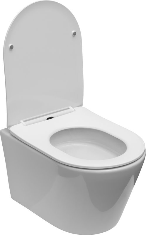 Комплект Унитаз подвесной Aquanet Logan Tornado 340298 безободковый, с микролифтом, глянцевый белый + Инсталляция VitrA V-Fix Core 732-5800-01PV + Кнопка Root Round 740-2295 никель