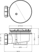 Поддон для душа BelBagno Due 90х90 см с сифоном