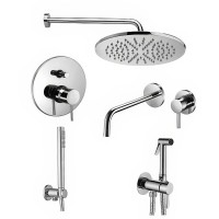 Комплект для ванной Paffoni Light KITZLIG015CR006 С ВНУТРЕННЕЙ ЧАСТЬЮ, хром