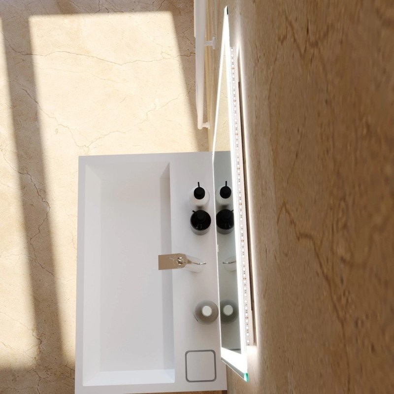 Зеркало Mixline Норма -Лайт 60 с подсветкой, алюминиевый профиль