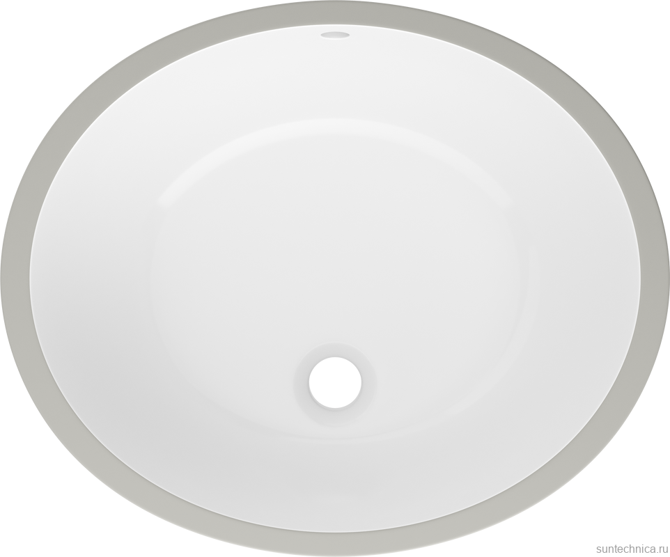 Раковина встраиваемая снизу STWORKI Копенгаген S42411WH 49 глянцевая белая, овальная