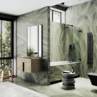 Шторка на ванну Maybahglass MGV-645-6 70 см, профиль черный, стекло прозрачное