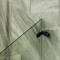 Шторка на ванну Maybahglass MGV-645-6 70 см, профиль черный, стекло прозрачное