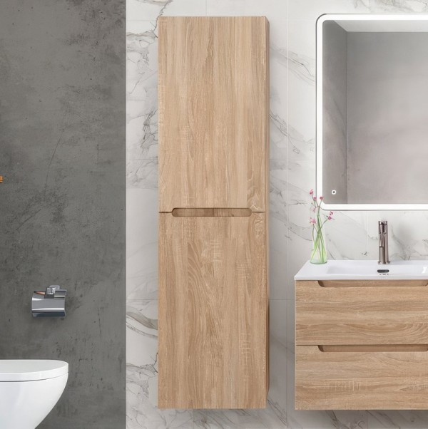 Шкаф пенал для ванной BelBagno Etna 40 L rovere bianco