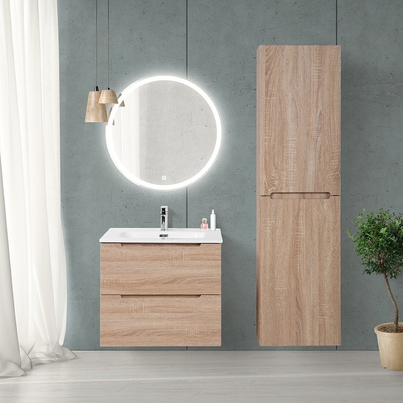 Шкаф пенал для ванной BelBagno Etna 40 L rovere bianco