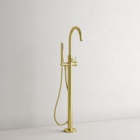 Смеситель для ванны напольный Sancos Etna, брашированное золото, PVD покрытие, SC9009BG Смеситель для ванны напольный Sancos Etna, брашированное золото, PVD покрытие, SC9009BG